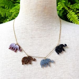 J. Crew Crewcuts Elephants Glitter Necklace ✨️